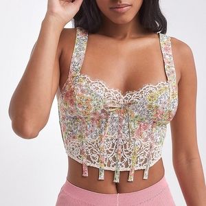 NEW FOR LOVE & LEMONS ESME FLORAL BUSTIER